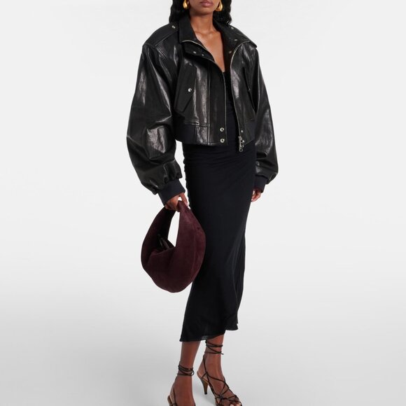 KHAITE Kember Leather Bomber Jacket NWT Retail $3,800 - Picture 1 of 6